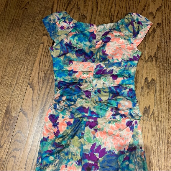 SUZI CHIN For Maggy Boutique Jewel Tone Lined Dress Size 2 - Picture 6 of 8